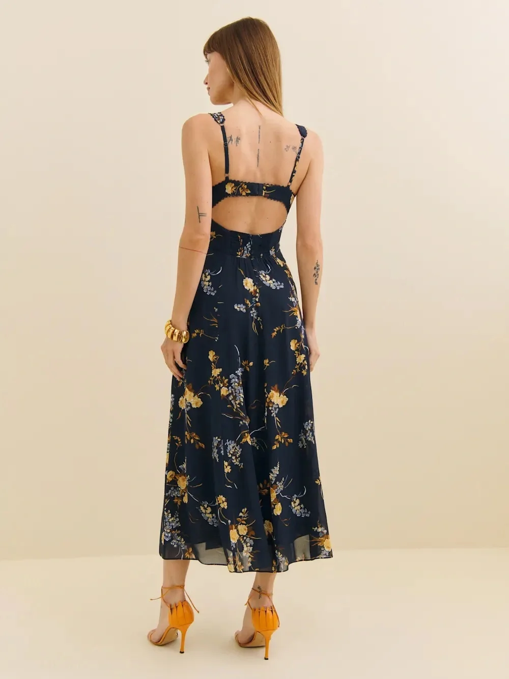 Reformation Lela Dress Blue - Size 4 - Picture 3 of 3
